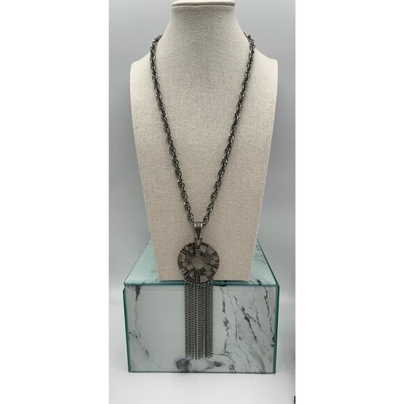 Vintage Sarah Coventry “Spanish Moss” Silver Tone Boho Whimsical Necklace Signed - Picture 1 of 5